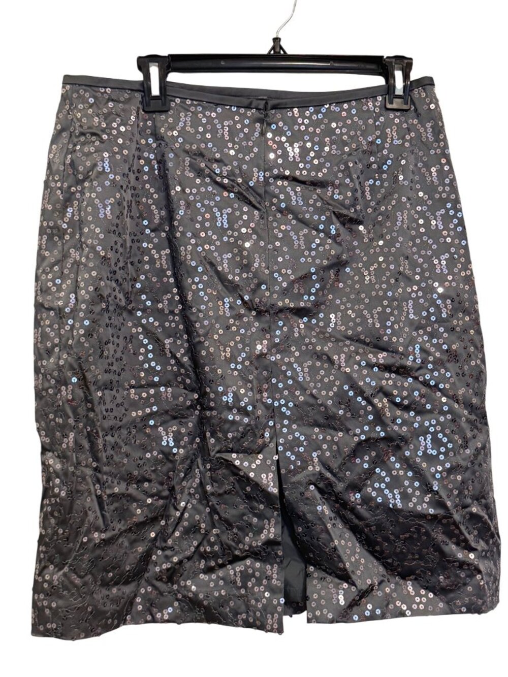 Alex Marie Black Sequin Knee-Length Pencil Skirt Size 12 Dry Clean Only - Picture 8 of 8